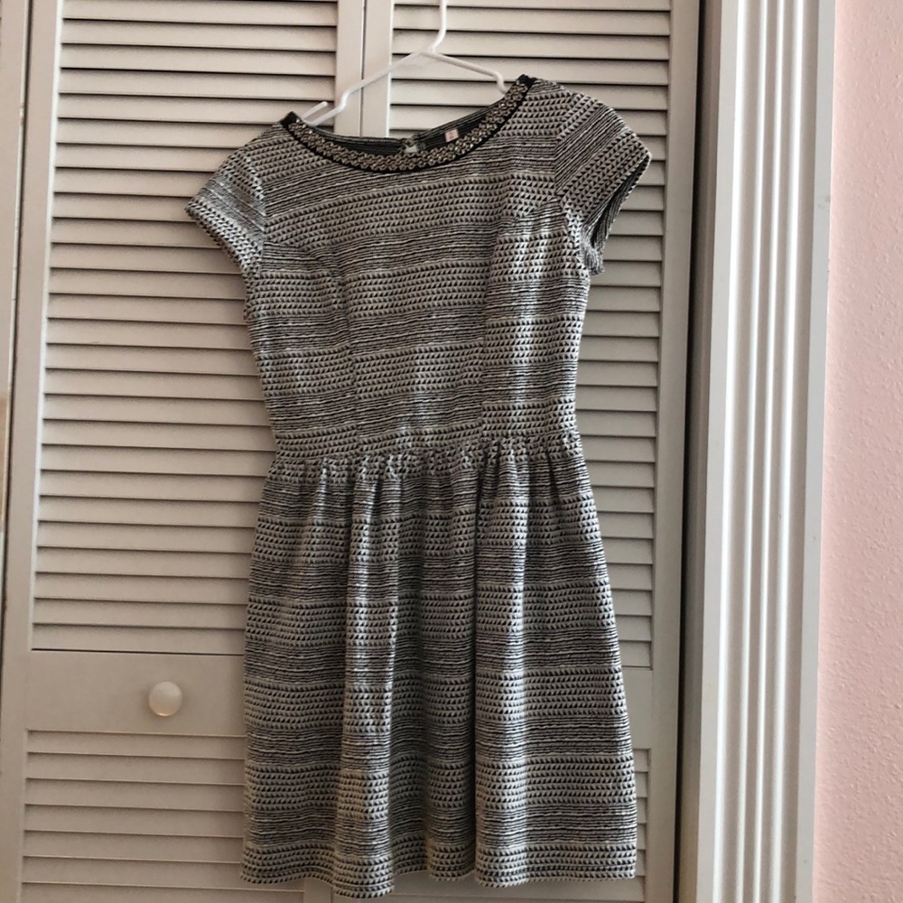 Black and white formal dress